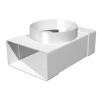 Teu rectangular/circular, 60x204/Ø125 mm